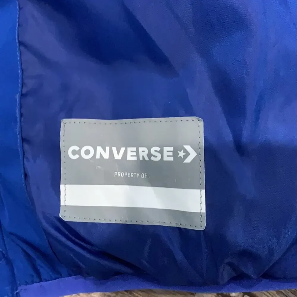 CONVERSE Kids Blue Quilted Puffer Jacket Sz L